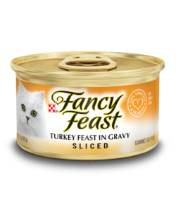 שימורים לחתול פנסי פיסט נתחי הודו ועוף 85 גרם Fancy Feast