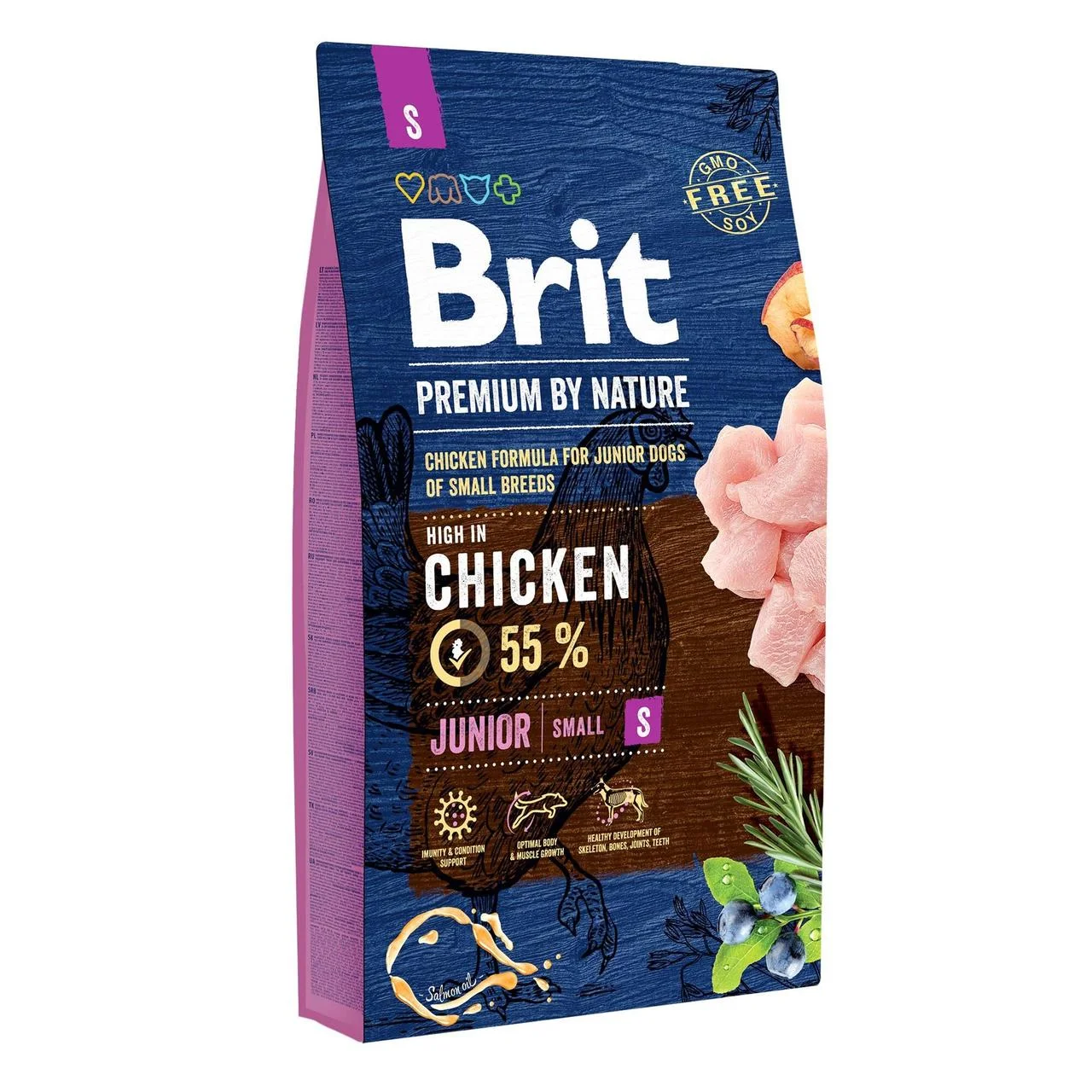 בריט פרימיום כלב גור גזע קטן 8 ק"ג עוף Brit Premium