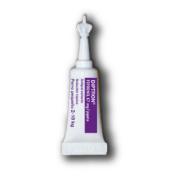 דיפטרון אמפולה לכלב לטיפול בפרעושים וקרציות בכלבים קטנים 2-10 ק"ג יחידה בודדת Diptron