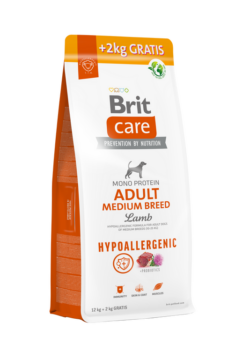בריט קר כלב בוגר מגזע בינוני 14 ק"ג כבש ואורז Brit Care