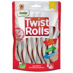 חטיף עצמות לניקיון הפה מכיל צמחים טבעיים (גודל S) 100 גרם Twist Rolls
