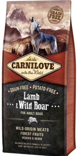 קרנילאב כלב בוגר כל הגזעים כבש וחזיר נטול דגנים 12 ק"ג Carnilove