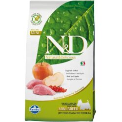 נאטורל אנד דלישס לכלב בוגר גזע קטן חזיר ודלעת נטול דגנים 2.5 ק"ג N&D
