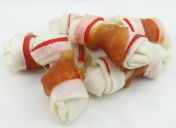 שקית עצם קשר לבן+אדום בציפוי עוף – 10 יח'