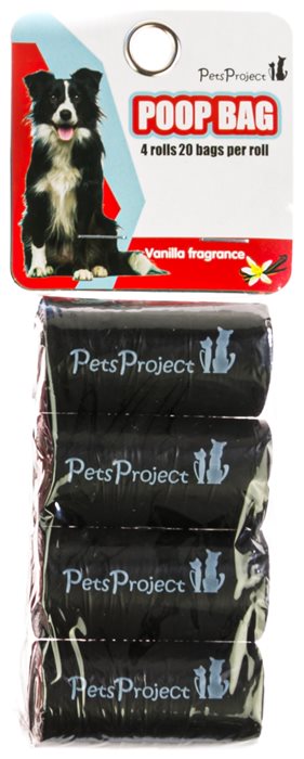 שקיות לאיסוף צרכים (8 יח * 20) שחור PetsProject