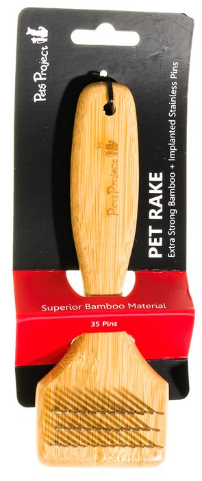 מסרק עץ 3 שורות עם 35 שיניים  PetsProject