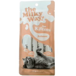 חטיף שלוקים מילקי-ווי סלמון לגורי חתולים 4 יח` 60 גרם Milky Way