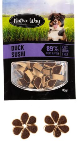 חטיף נייטיב וואי סושי ברווז 80 גרם Native way