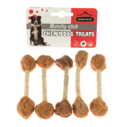 חטיף מקלות עם עוף בקצוות 5 יחי במארז 12.7 ס"מ  115 גרם PetsProject