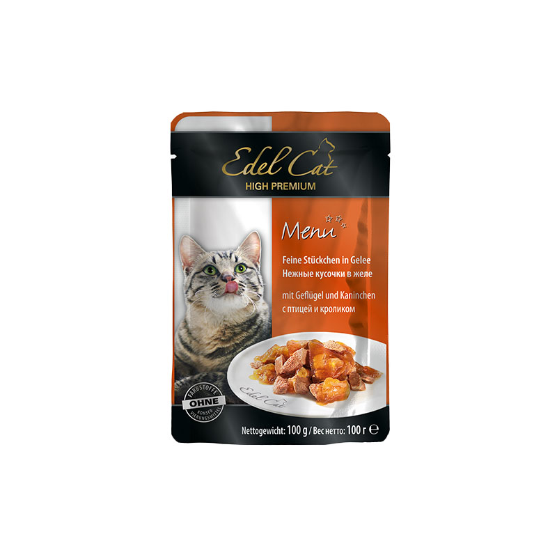 אדל פאוץ עוף וארנב 100 גרם Edel