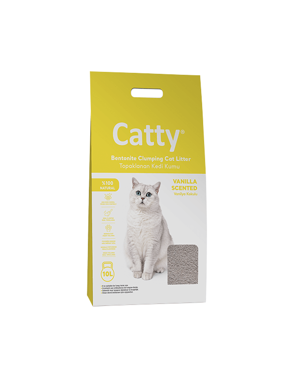 חול חתולים קטי 10 ליטר ניחוח וניל Catty