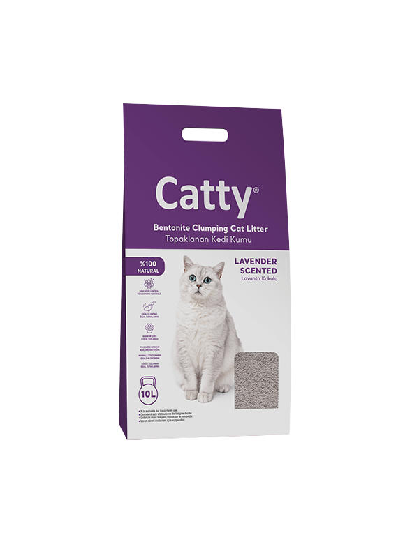 חול חתולים קטי 10 ליטר ניחוח לוונדר Catty