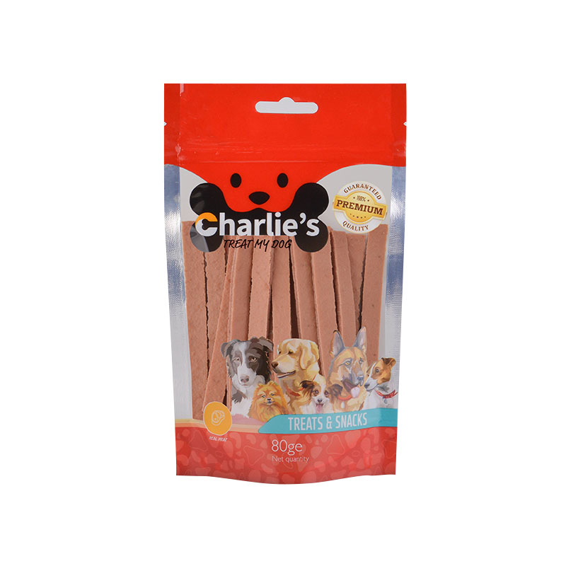 חטיף צ`רליז רצועות סלמון 80 גרם Charlie’s
