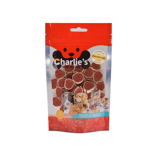 חטיף צ`רליז לבבות ברווז 80 גרם Charlie's