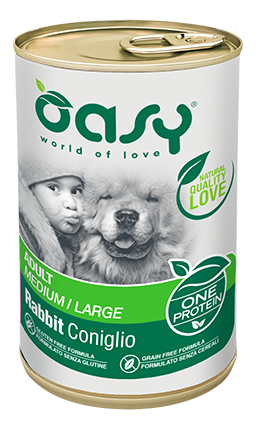 אואסי שימורים מונו פרוטאין ארנבת 400 גרם OASY