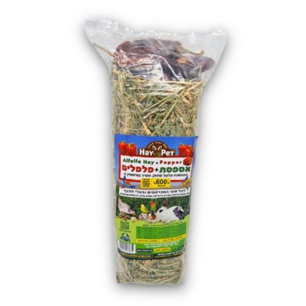 היי פט אספסת גמבה אדומה 600 גרם HAY PET