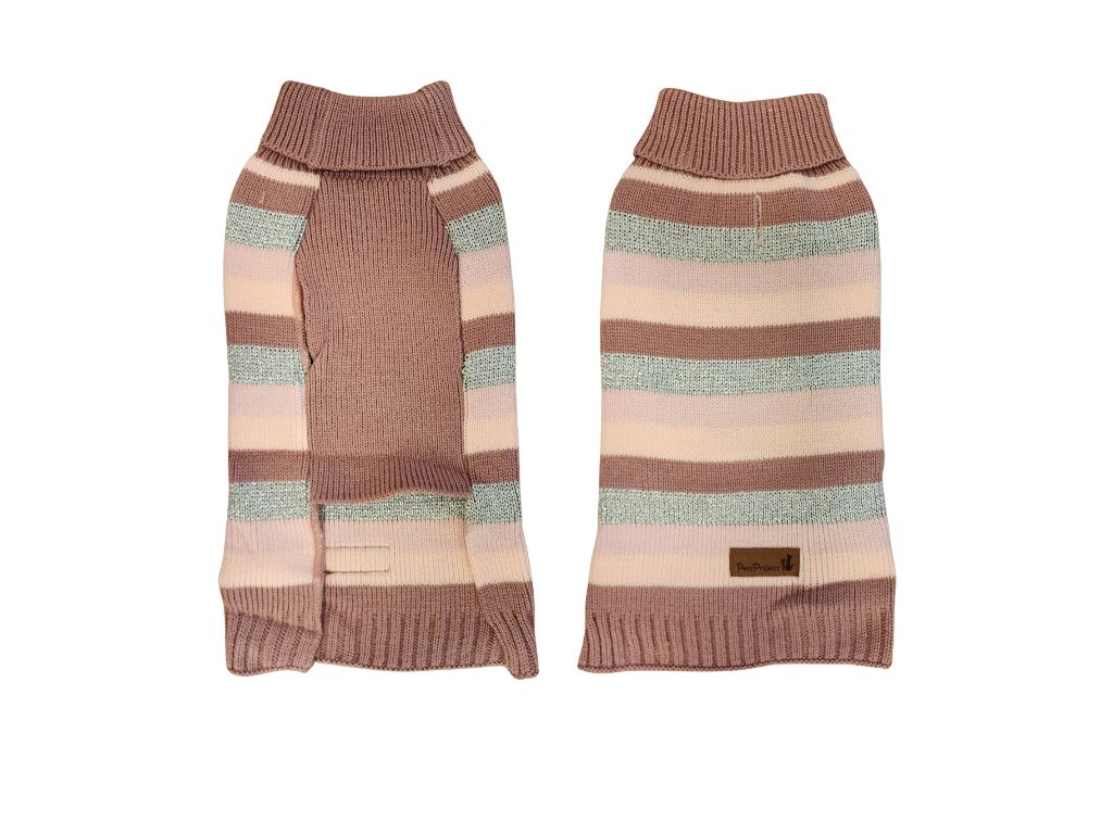 סוודר ורוד פסים לכלבים PetsProject